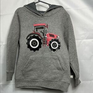 Rugged Bear Gray Tractor hooded sweatshirt NWT size 6